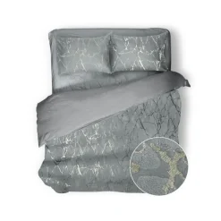 Eleganzzz Dekbedovertrek Marbel Foil Velvet - grey 200x200/220cm Sale