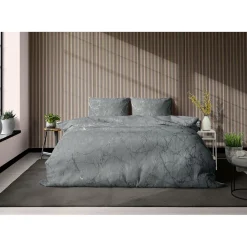 Eleganzzz Dekbedovertrek Marbel Foil Velvet - grey 200x200/220cm Sale