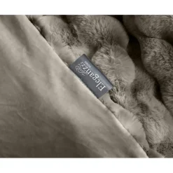 Eleganzzz Dekbedovertrek Shiny Bubble Pom Pom Flanel Fleece - beige 200x200/220cm Best