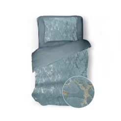 Eleganzzz Dekbedovertrek Marbel Foil Velvet - mineral 140x200/220cm Hot