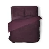 Eleganzzz Dekbedovertrek Teddy Pluche - bordeaux 200x200/220cm Outlet