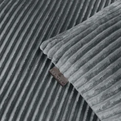 Eleganzzz Dekbedovertrek Teddy Rib Fleece - dark grey 140x200/220cm