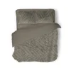Eleganzzz Dekbedovertrek Jacquard Rabbit Fur - taupe grey 200x200/220cm Hot