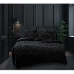 Eleganzzz Dekbedovertrek Jacquard Rabbit Fur - black 200x200/220cm Sale