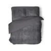 Eleganzzz Dekbedovertrek Flanel Fleece - dark grey 200x200/220cm Sale