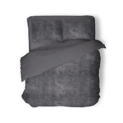 Eleganzzz Dekbedovertrek Flanel Fleece - dark grey 200x200/220cm Sale