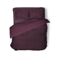 Eleganzzz Dekbedovertrek Teddy Pluche - bordeaux 240x200/220cm Clearance
