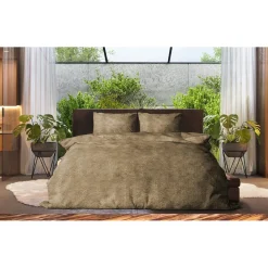 Eleganzzz Dekbedovertrek Flanel Fleece - gold 240x200/220cm Outlet