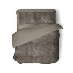 Eleganzzz Dekbedovertrek Flanel Fleece - taupe grey 200x200/220cm Best