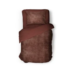 Eleganzzz Dekbedovertrek Flanel Fleece - rose brown 140x200/220cm Online