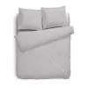 Eleganzzz Dekbedovertrek Flanel Uni - licht grijs 140x200/220cm Best