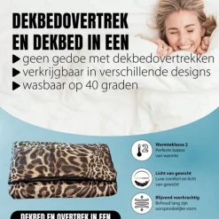 Eleganzzz Eazy Dekbed Zonder Overtrek Microvezel - leopard 240x200 Clearance