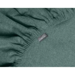 Eleganzzz Hoeslaken Flanel 35cm Hoekhoogte - groen 90x200cm New