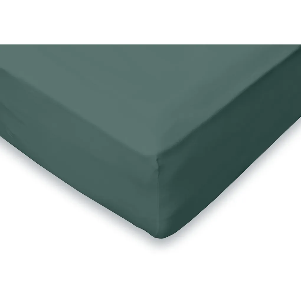 Eleganzzz Hoeslaken Flanel 35cm Hoekhoogte - groen 180x200cm Discount
