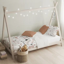 Eleganzzz Kinder Dekbedovertrek Micropercal Animal Crackers - white 140x220/240cm Best