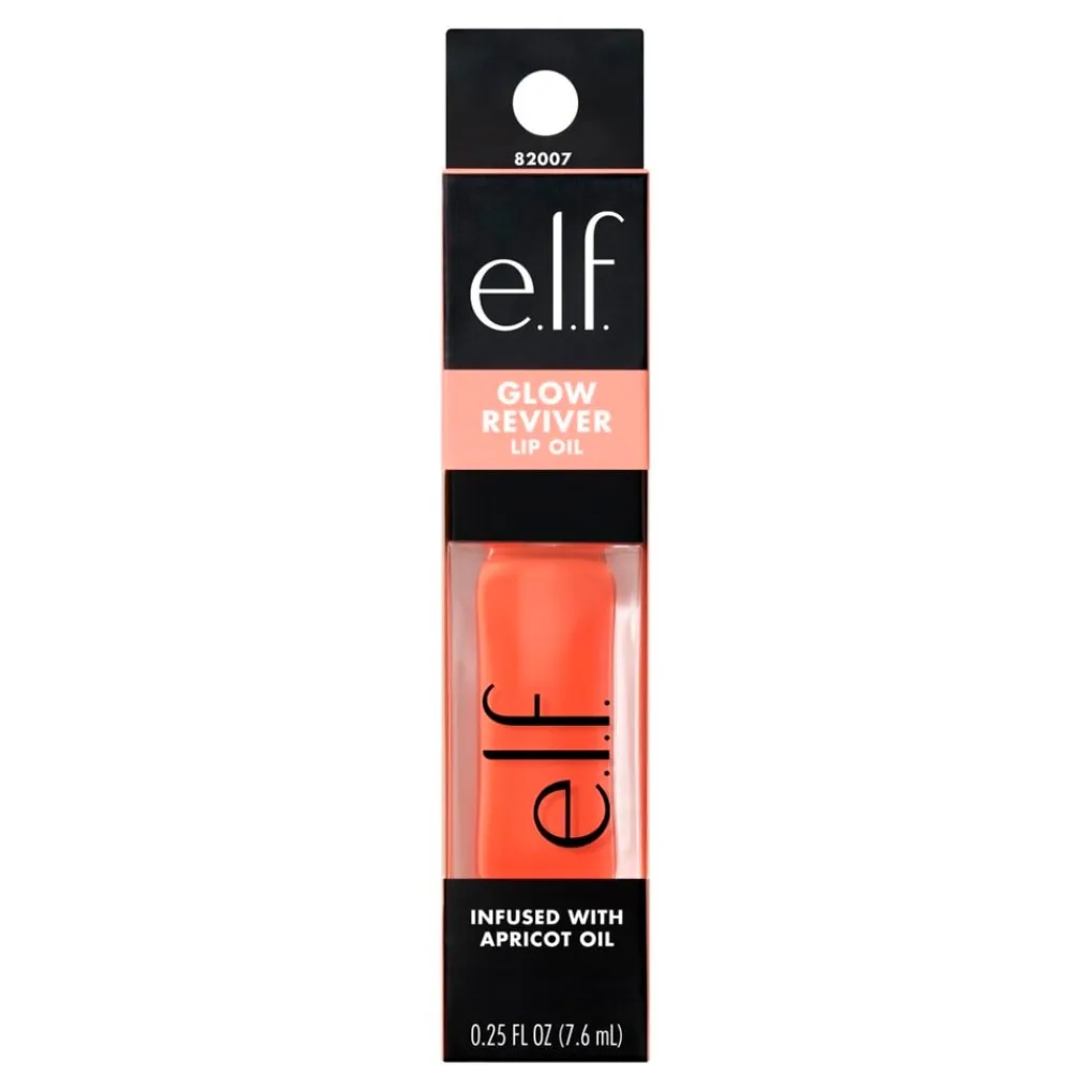 ELF e.l.f. Glow Reviver Coral Fixation Lip Oil New