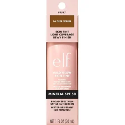 ELF e.l.f. Halo Glow SPF50 14 Deep Warm Skin Tint