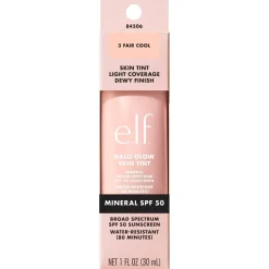ELF e.l.f. Halo Glow SPF50 3 Fair Cool Skin Tint Discount