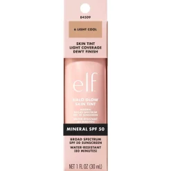 ELF e.l.f. Halo Glow SPF50 6 Light Cool Skin Tint New