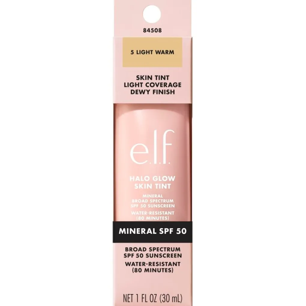 ELF e.l.f. Halo Glow SPF50 5 Light Warm Skin Tint Best