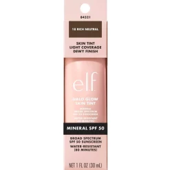 ELF e.l.f. Halo Glow SPF50 18 Rich Neutral Skin Tint