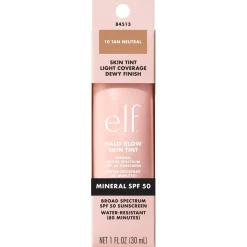 ELF e.l.f. Halo Glow SPF50 10 Tan Neutral Skin Tint Hot