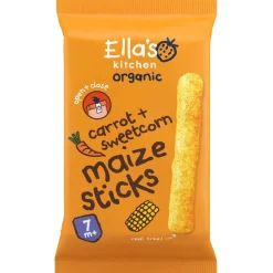 Ella's Kitchen 7+M Carrot + Sweetcorn Maize Sticks New