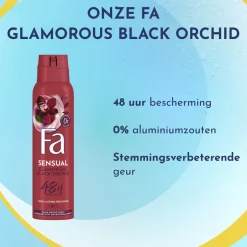 Fa Sensual Glamorous Black Orchid Deodorant Spray Outlet