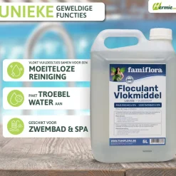 Famiflora Vlokmiddel vloeibaar 10L voor kristalhelder water New