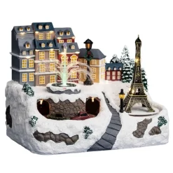 Fééric Lights and Christmas verlicht kerstdorp Eiffeltoren met fontein Sale