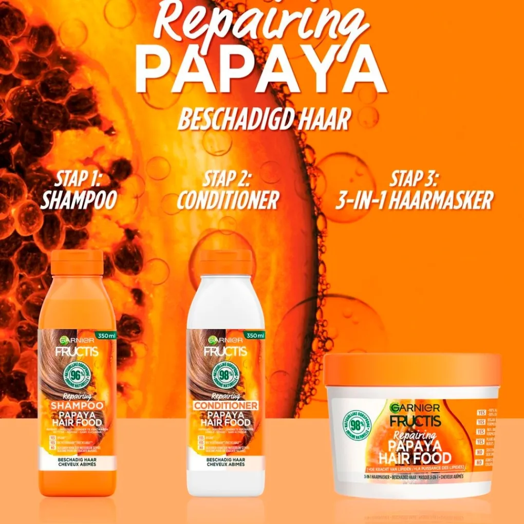 Fructis Garnier Papaya Hair Food Shampoo Clearance