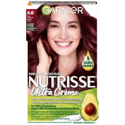 Nutrisse Garnier Ultra Crème 4.6 Diep Rood Middenbruin Permanente Haarkleuring Clearance