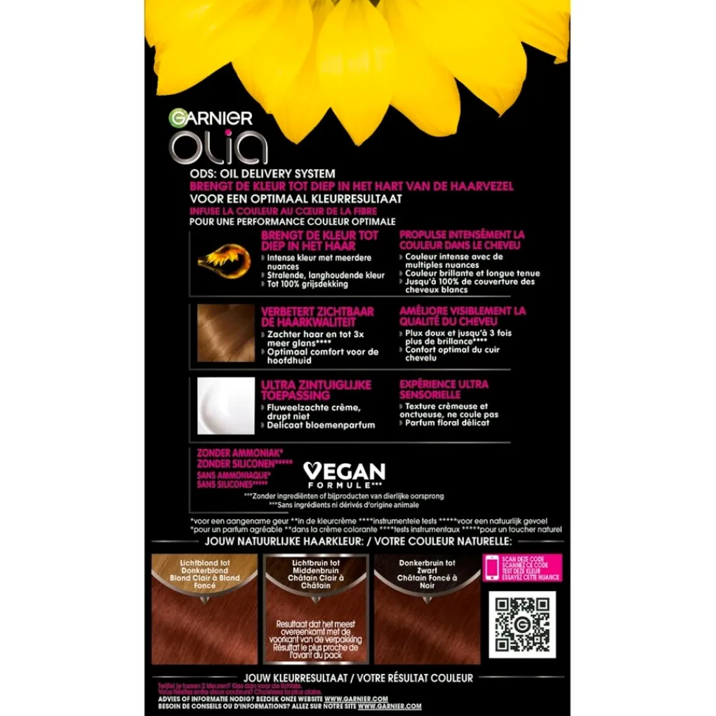 Olia Garnier 5.5 Mahonie Lichtbruin Permanente Haarkleuring New