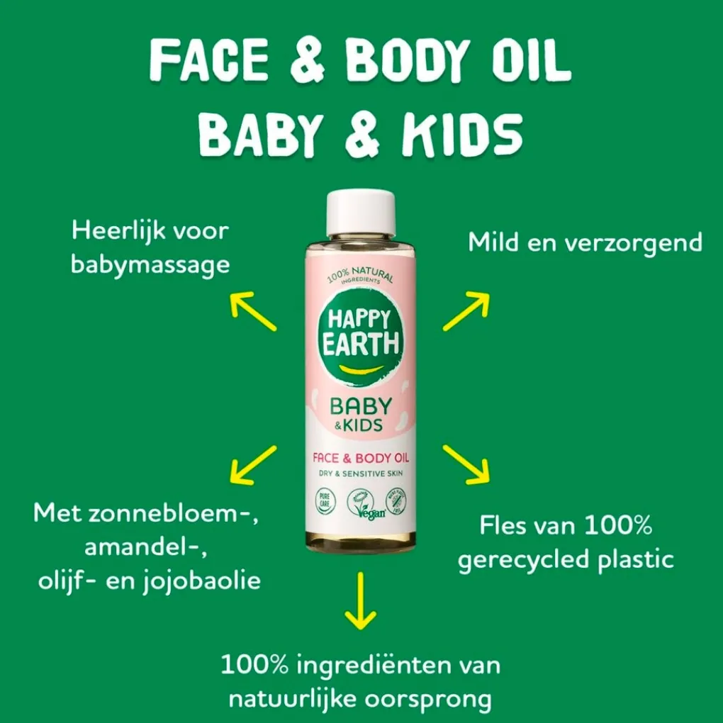 Happy Earth Baby & Kids 100% Natural Face & Body Oil