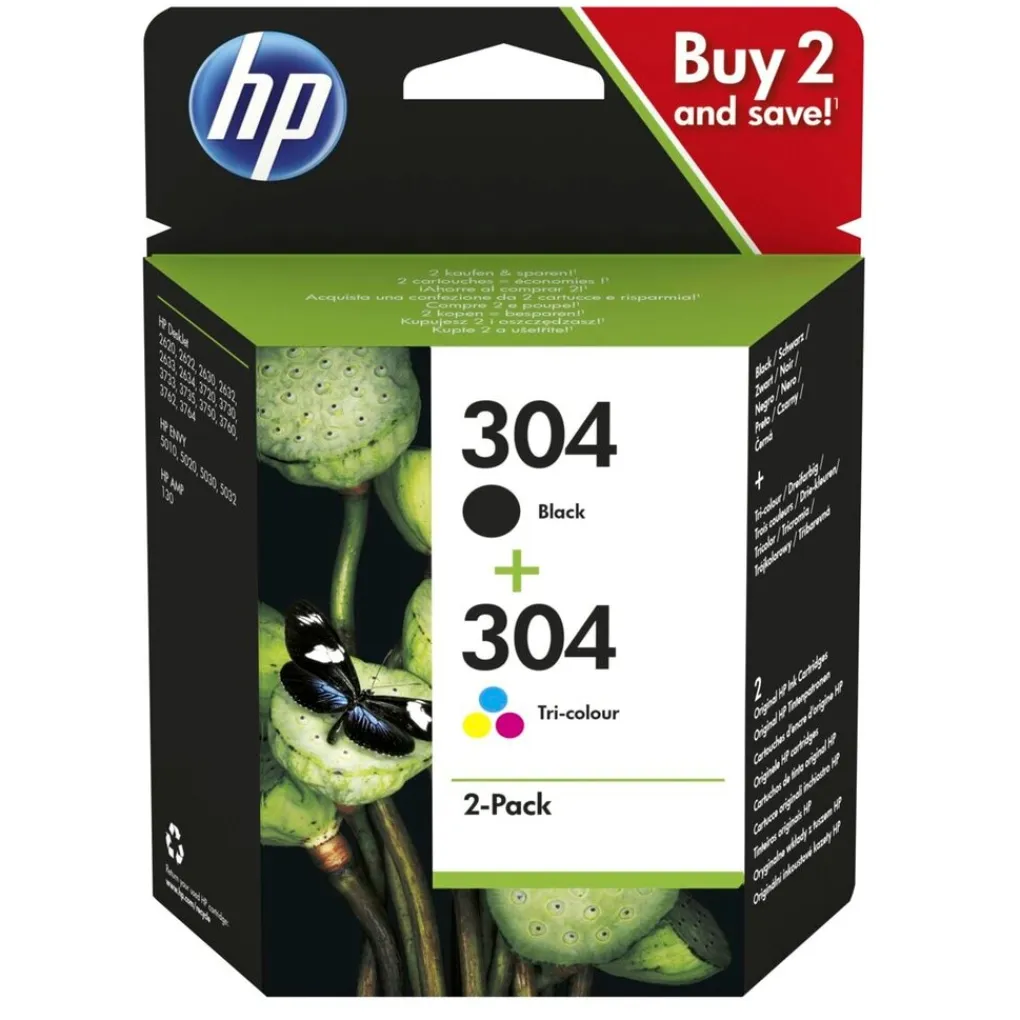 HP 304 Combo Black & Color Inktcartridge Best