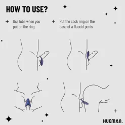 Hueman Neptune Vibrerende Cockring + Afstandsbediening Sale