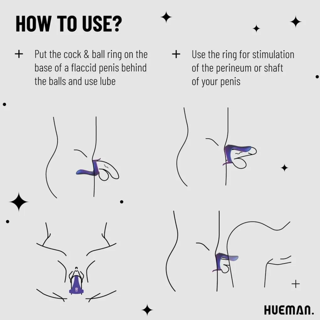 Hueman Vibrerende Strap-on Cockring Best