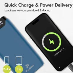 Imoshion 20.000 mAh Powerbank met 22.5W Snellader - Noodpakket Online