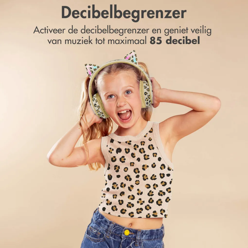 Imoshion Draadloze Bluetooth Kinder Koptelefoon met Verlichte Kattenoortjes