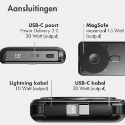 Imoshion 4-in-1 MagSafe Powerbank - 10.000 mAh