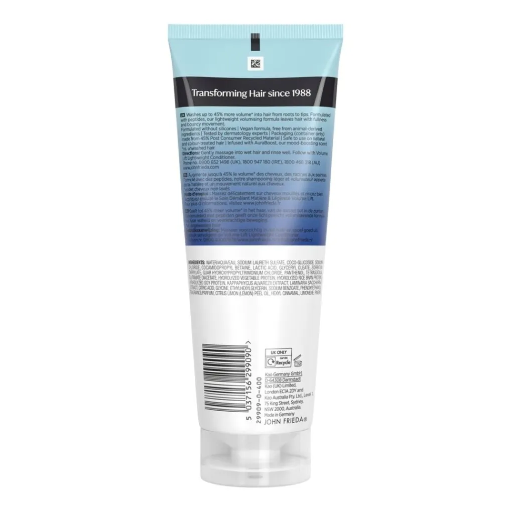 John Frieda Volume Lift Lightweight Shampoo Hot