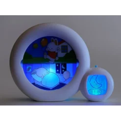 Pabobo KidSleep Moon Wit/Blauw Slaaptrainer en Kinderwekker Sale