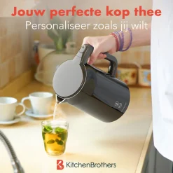 KitchenBrothers Waterkoker met Temperatuurregeling Outlet