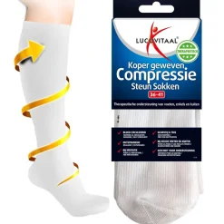 Lucovitaal Koper Geweven Compressie Steun Kousen Clearance