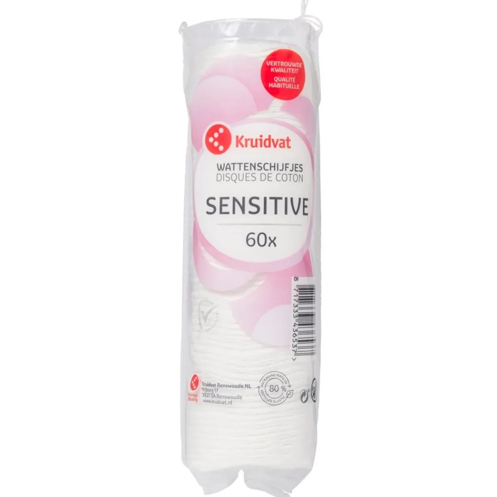 Kruidvat 100% Cotton Sensitive Wattenschijfjes Hot
