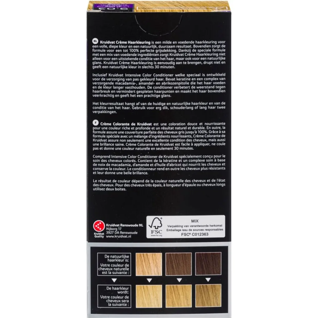 Kruidvat 9.03 Licht Honing Blond Crème Haarkleuring Clearance