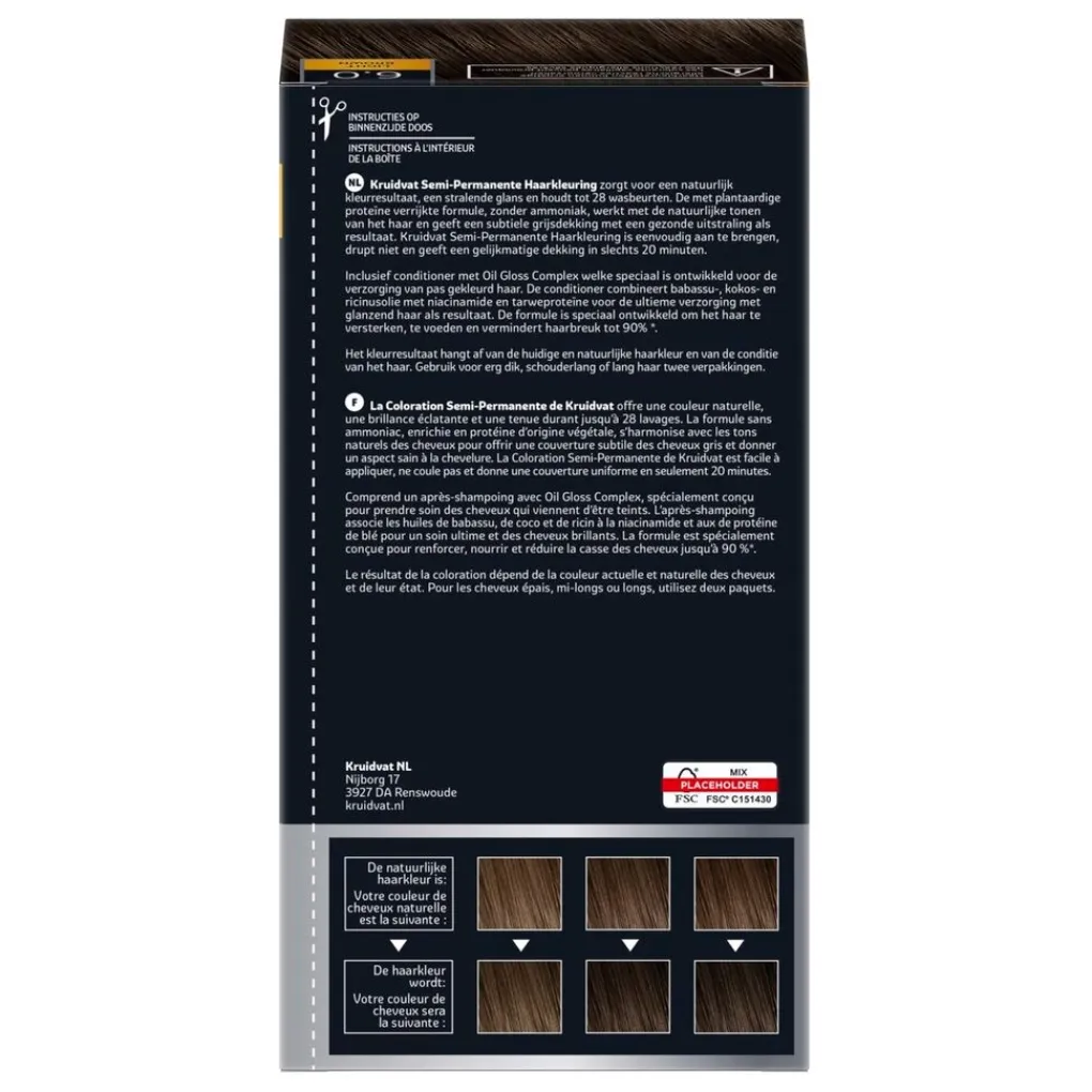 Kruidvat 6.0 Light Brown Semi-Permanente Haarkleuring Discount