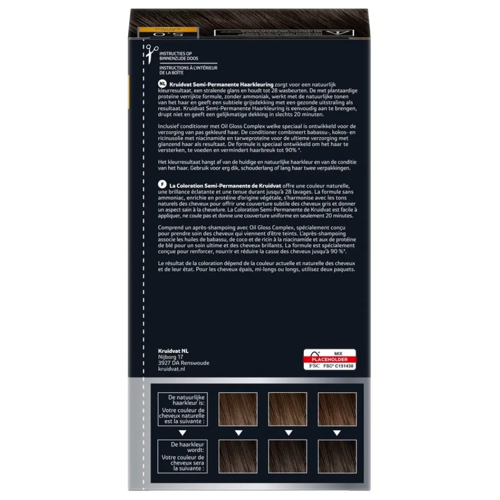 Kruidvat 5.0 Mid Brown Semi-Permanente Haarkleuring Discount