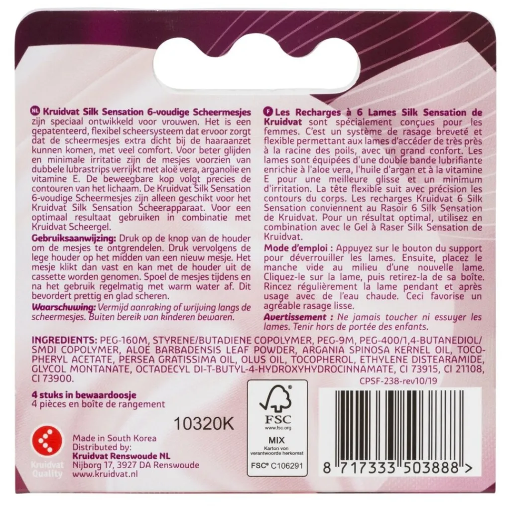 Kruidvat 6 Silk Sensation Scheermesjes Clearance