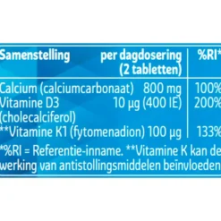 Kruidvat Calcium met Vitamine D & K Tabletten Discount